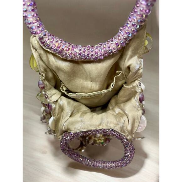 Vintage Mary Frances Beaded Floral Bucket Bag - Picture 4 of 9